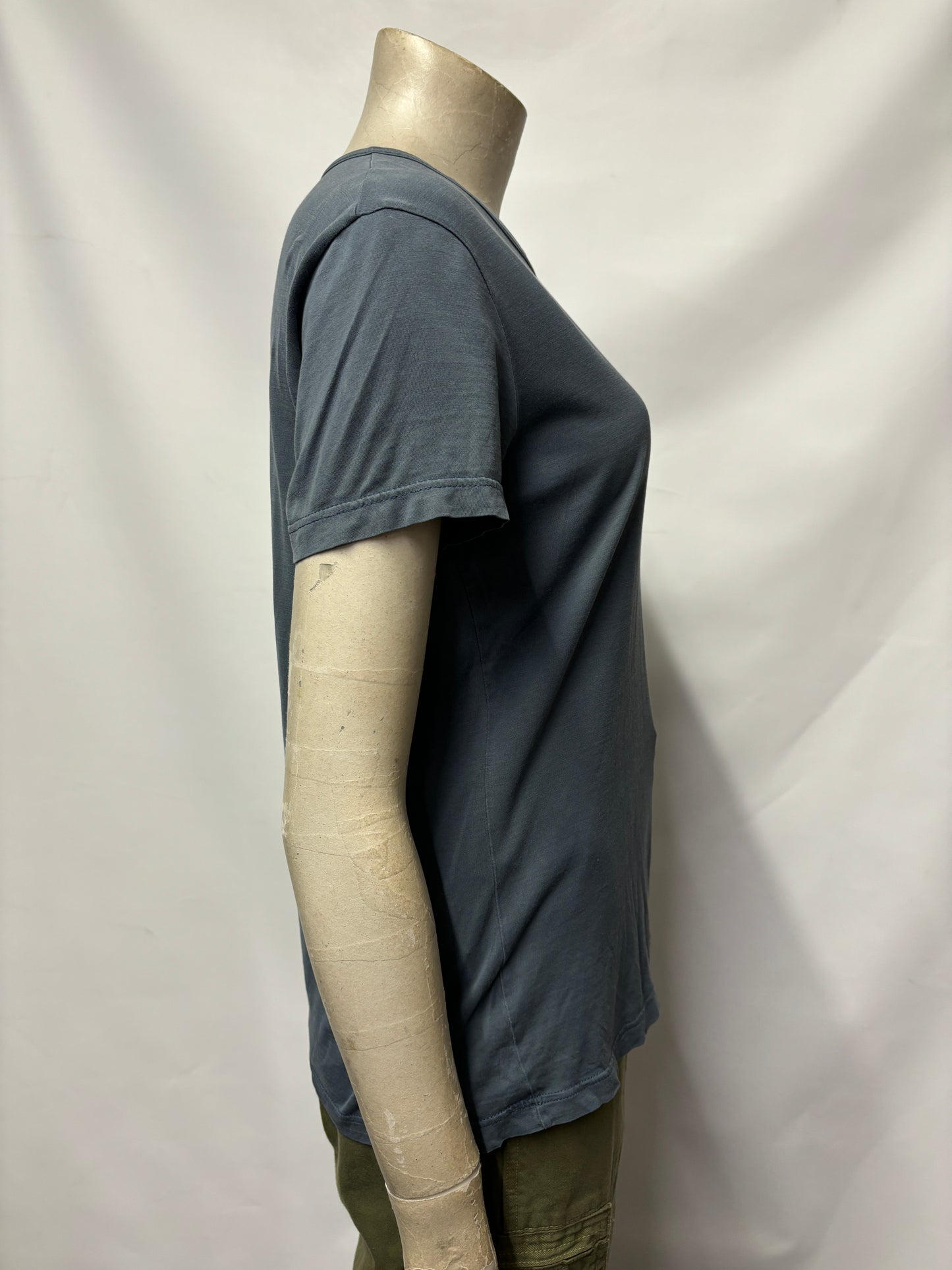 Sunspel Teal Cotton Short Sleeve T-shirt Medium