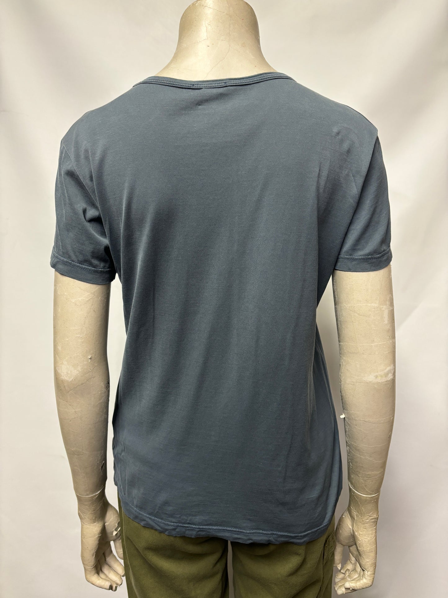 Sunspel Teal Cotton Short Sleeve T-shirt Medium