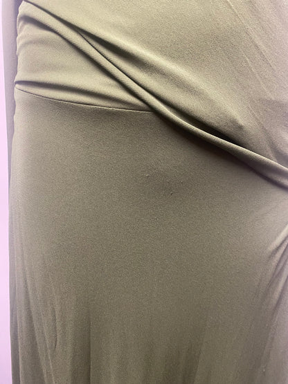 Alexander McQueen Green Draped Long Sleeve 2006 Dress 12