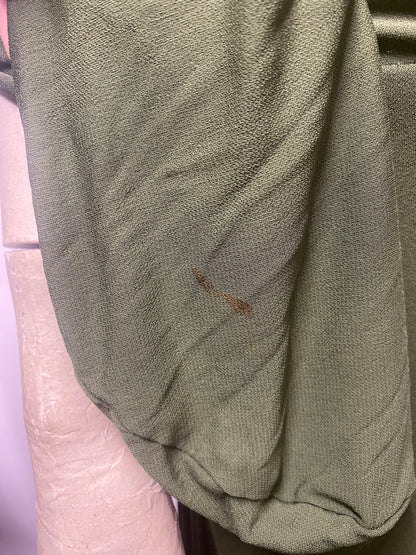 Alexander McQueen Green Draped Long Sleeve 2006 Dress 12