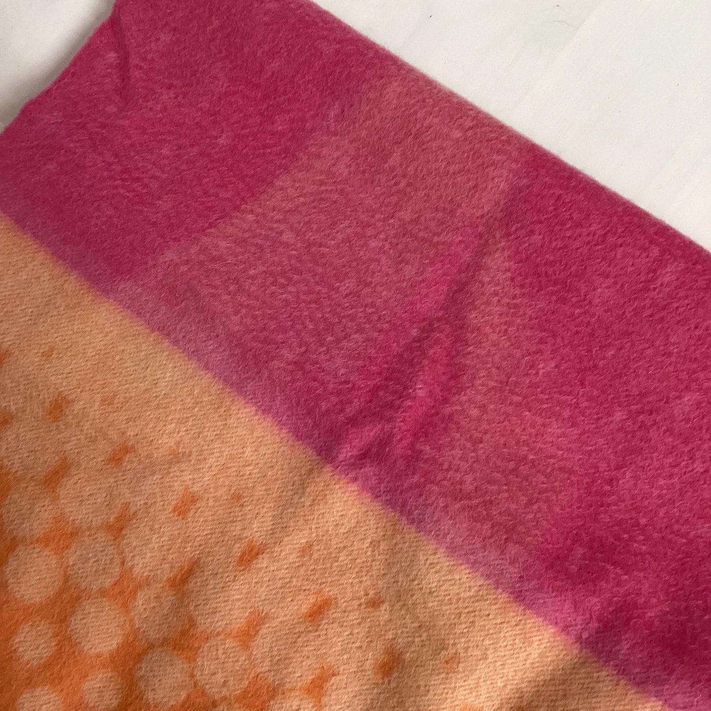 Made In Scotland Pink Orange 100% Cashmere Scarf