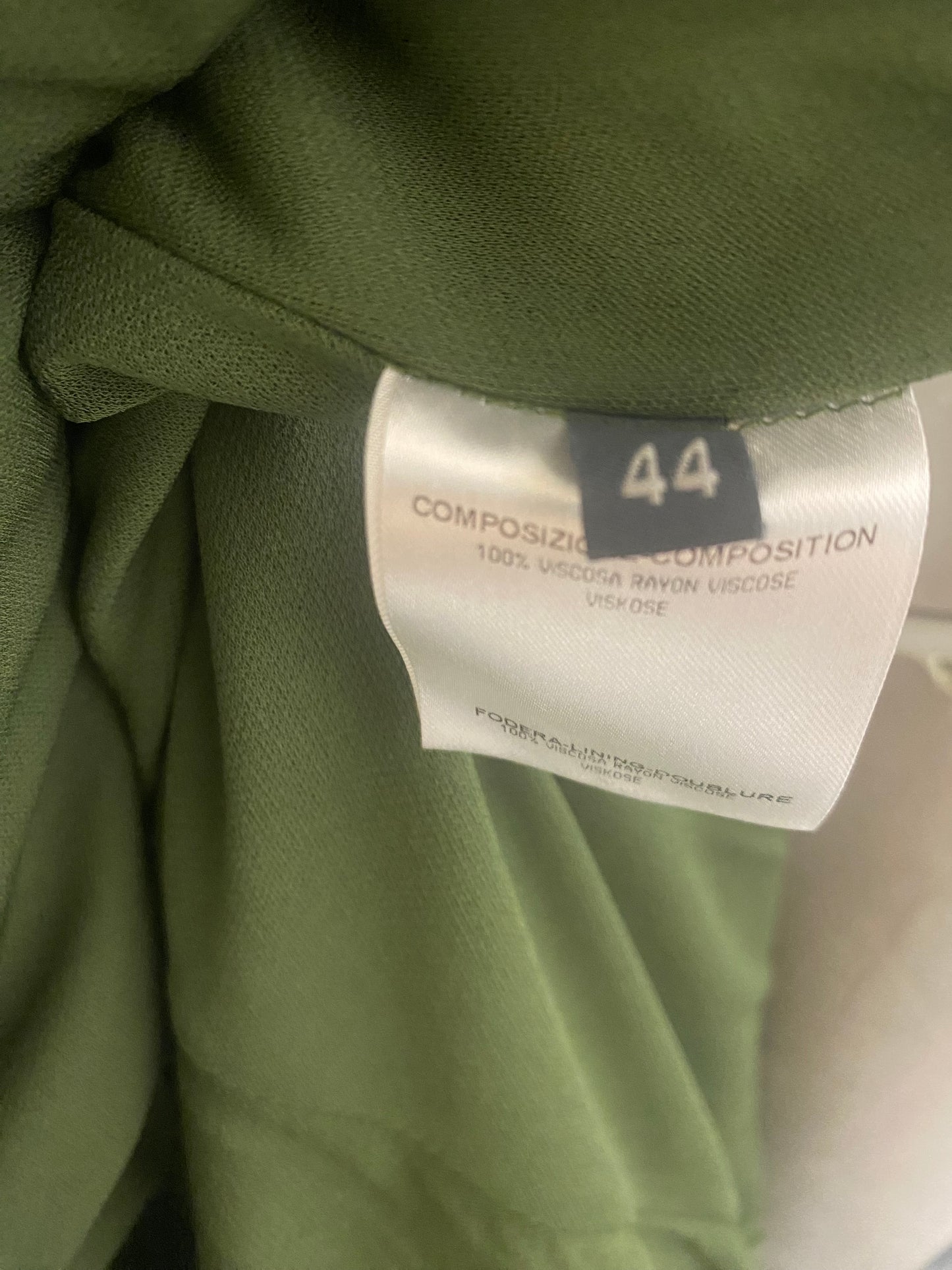 Alexander McQueen Green Draped Long Sleeve 2006 Dress 12
