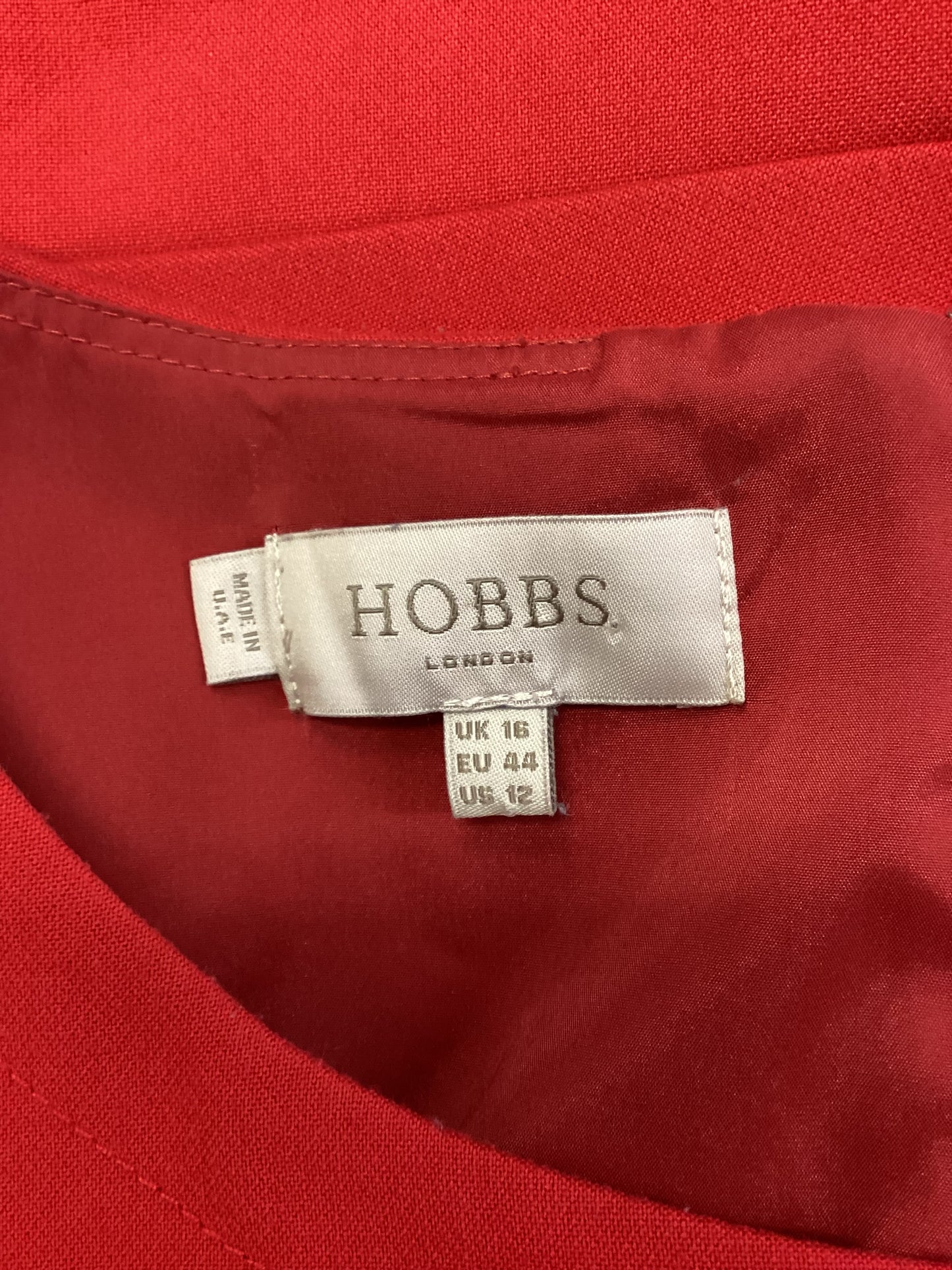 Hobbs Red Sleeveless Dress Size 16