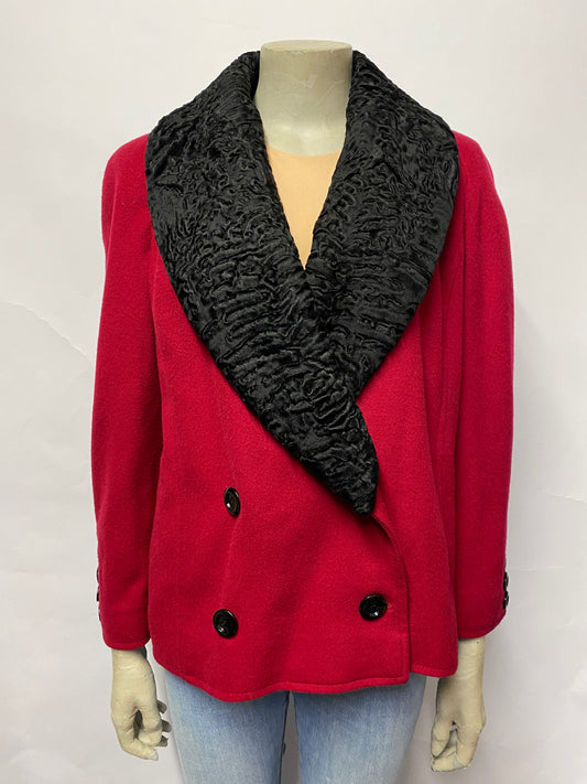 Vintage Valentino Red Wool Coat 8