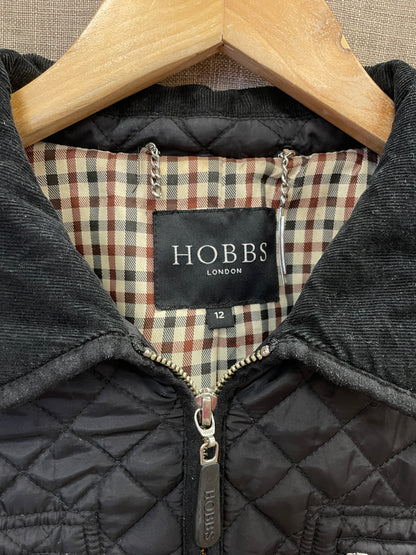 Hobbs Black Traditional Lightweight Quilted Jacket UK 12