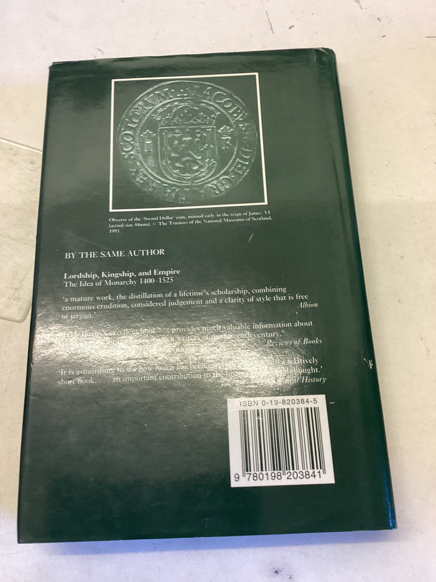 The True Law of Kingship Concepts of Monarchs In Early Modern Scotland J H Burns