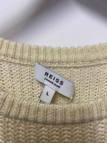 Reiss Cream Soft Knitted Maxi Dress Large