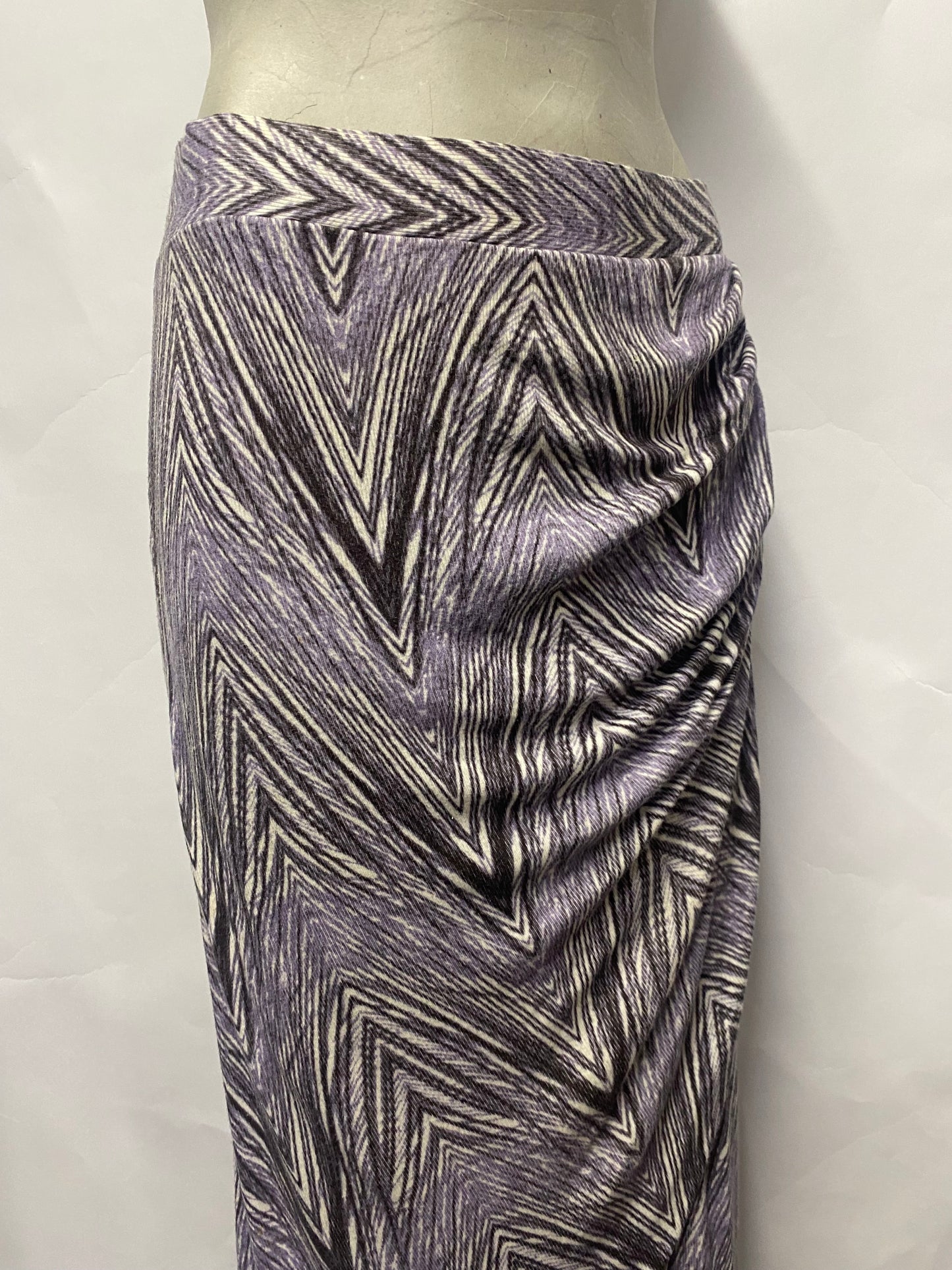 Maeve Purple Wrap Skirt Small