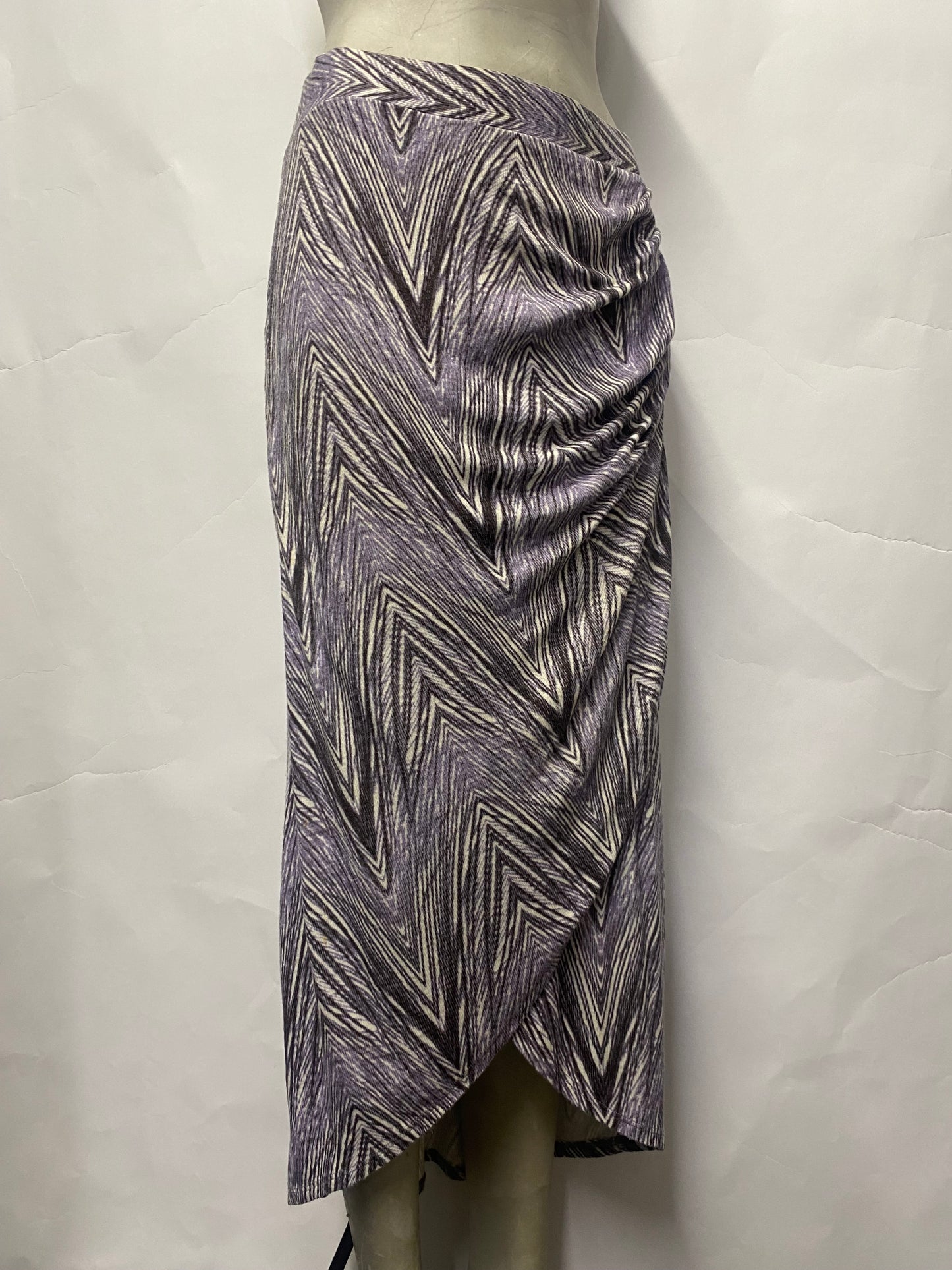 Maeve Purple Wrap Skirt Small