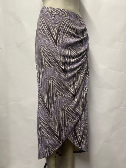 Maeve Purple Wrap Skirt Small