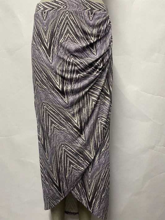 Maeve Purple Wrap Skirt Small