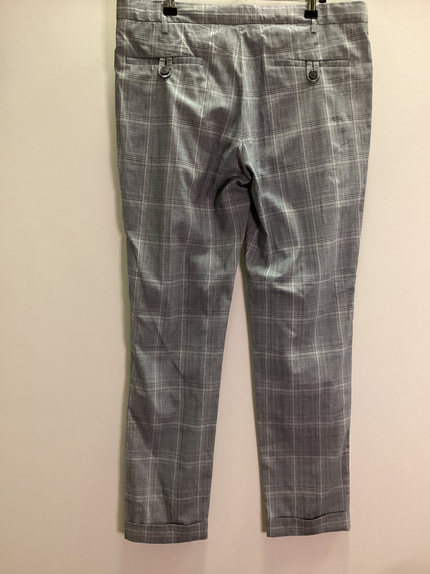 Topshop 100% Cotton Clacton Check Skinny Trousers Size S