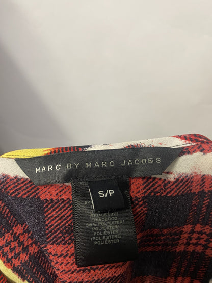 Marc Jacobs Red Large Check Print Top Small