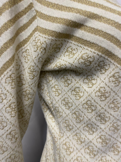 Guess Cream and Gold Jumper UK12