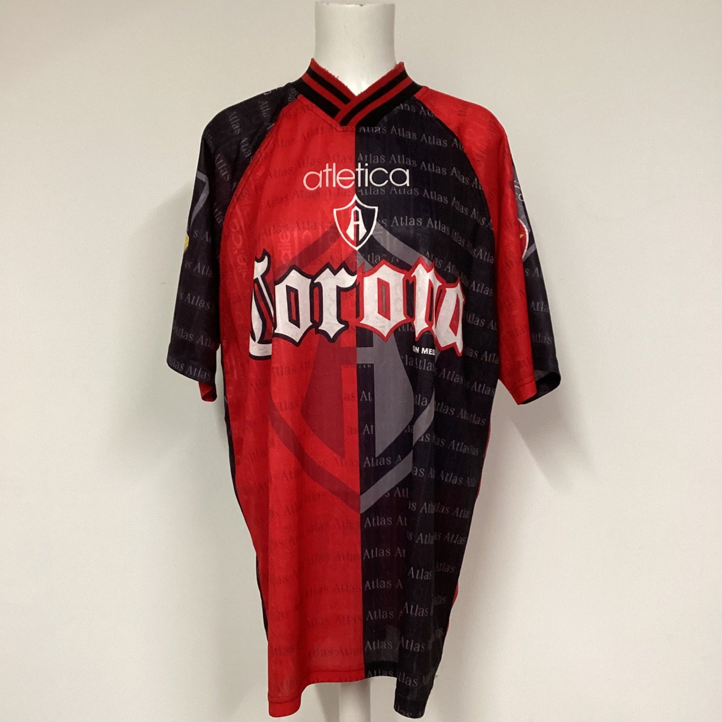 Atlas FC Athletica Sport Red Black Vintage 1997/98 Home Football Shirt