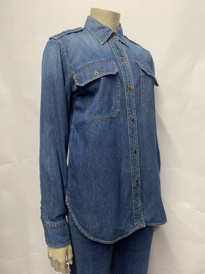 Ralph Lauren Blue Denim Shirt Small