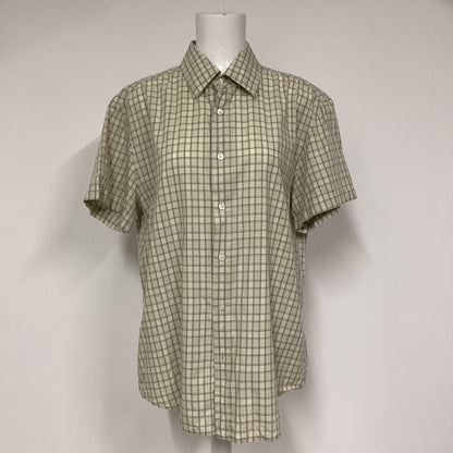 Hugo Boss Beige 100% Cotton Check Shirt Size S