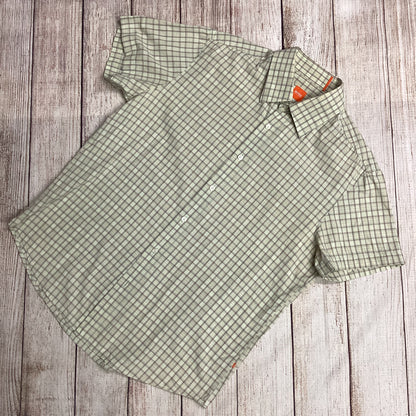 Hugo Boss Beige 100% Cotton Check Shirt Size S