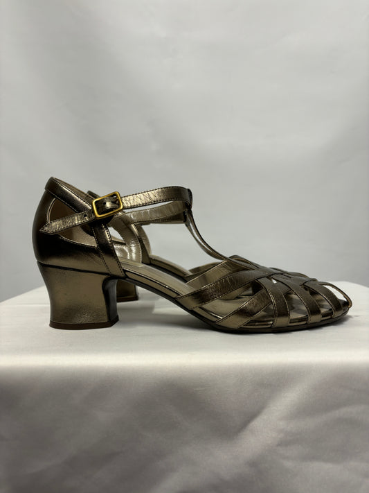 Marc Jacobs Metallic Bronze Heeled Sandals 5.5