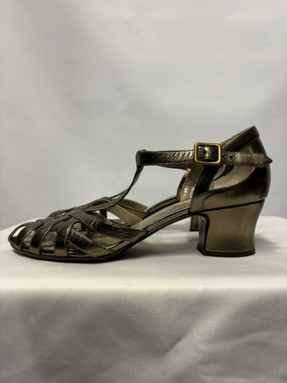 Marc Jacobs Metallic Bronze Heeled Sandals 5.5