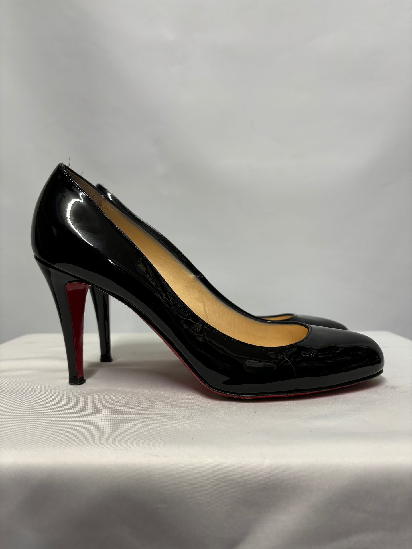 Christian Louboutin Black Patent Leather Stiletto Heels 5