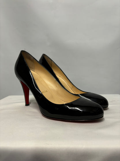 Christian Louboutin Black Patent Leather Stiletto Heels 5