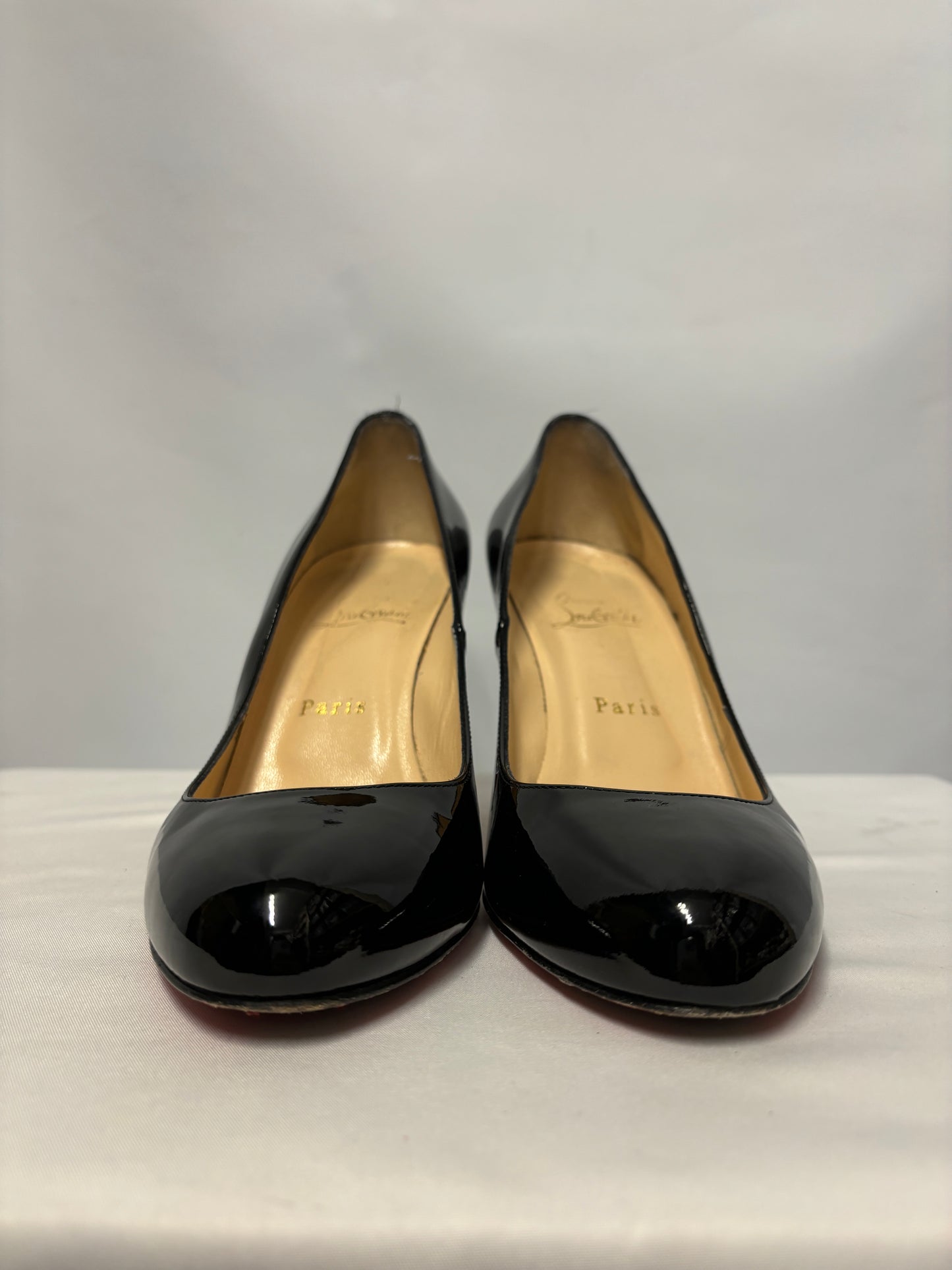 Christian Louboutin Black Patent Leather Stiletto Heels 5