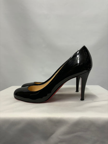 Christian Louboutin Black Patent Leather Stiletto Heels 5