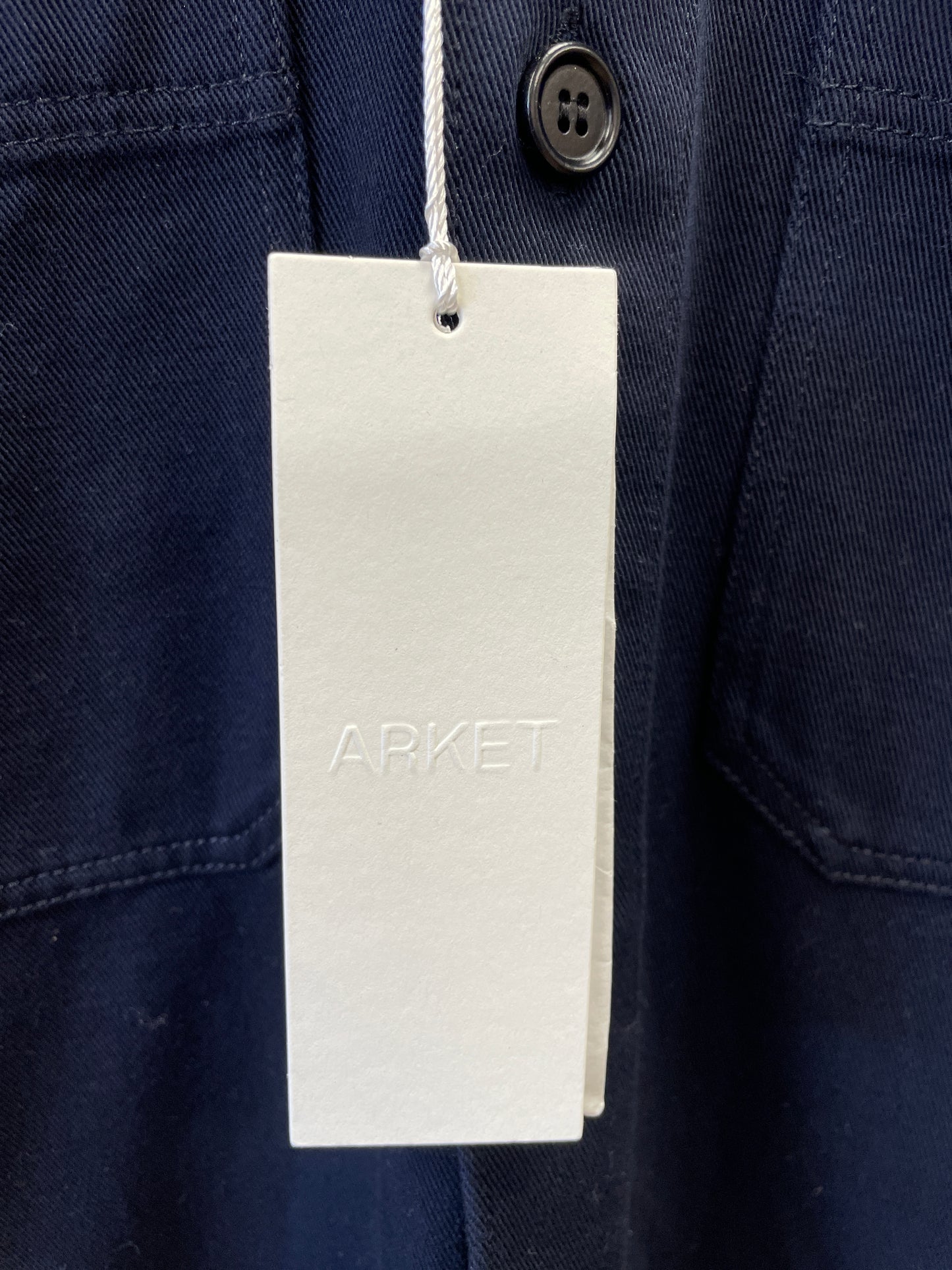 New with Tags Arket Navy Blue Long Sleeve Shirt Size Eur 46 UK Small
