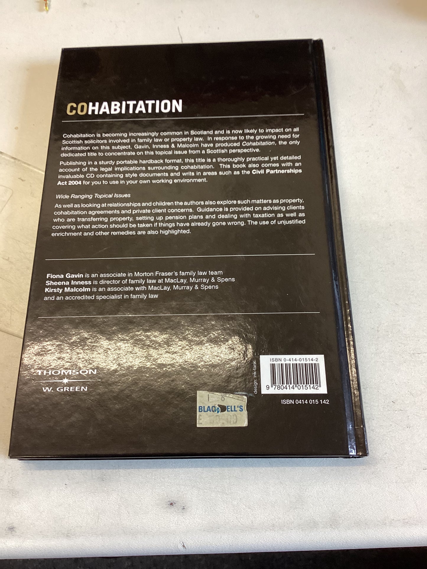 Cohabitation Includes CD Fiona Gavin Sheena Inness and Kirsty Malcolm