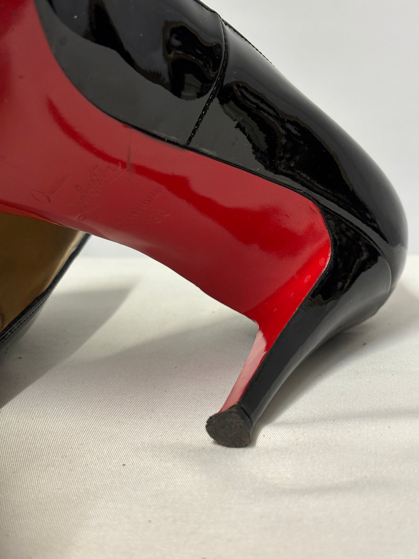 Christian Louboutin Black Patent Leather Stiletto Heels 5