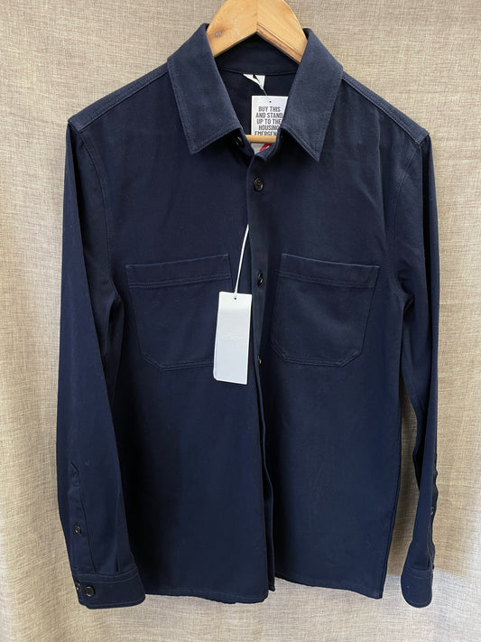 New with Tags Arket Navy Blue Long Sleeve Shirt Size Eur 46 UK Small