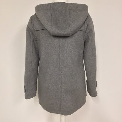 Gap Charcoal Grey Wool Blend Duffle Coat w/Hood Size S