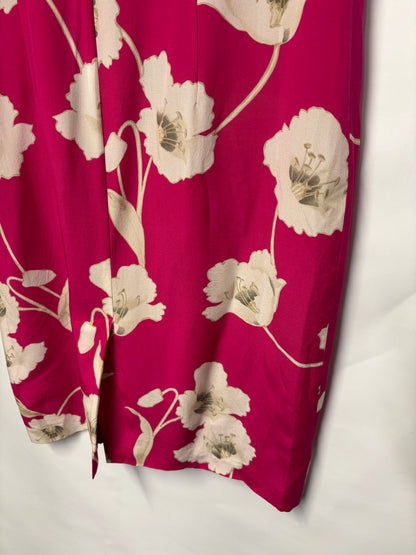 MaxMara Pink Silk Floral Dress 12