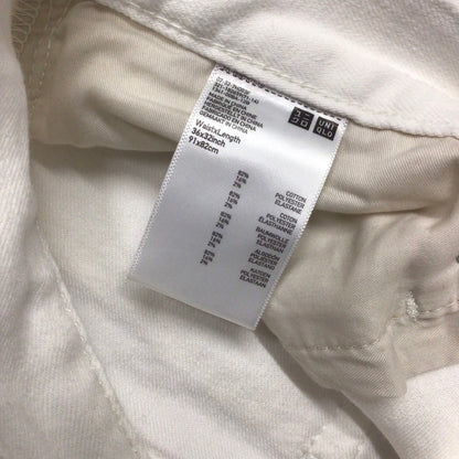 Uniqlo White Cotton Blend Jeans Size W36