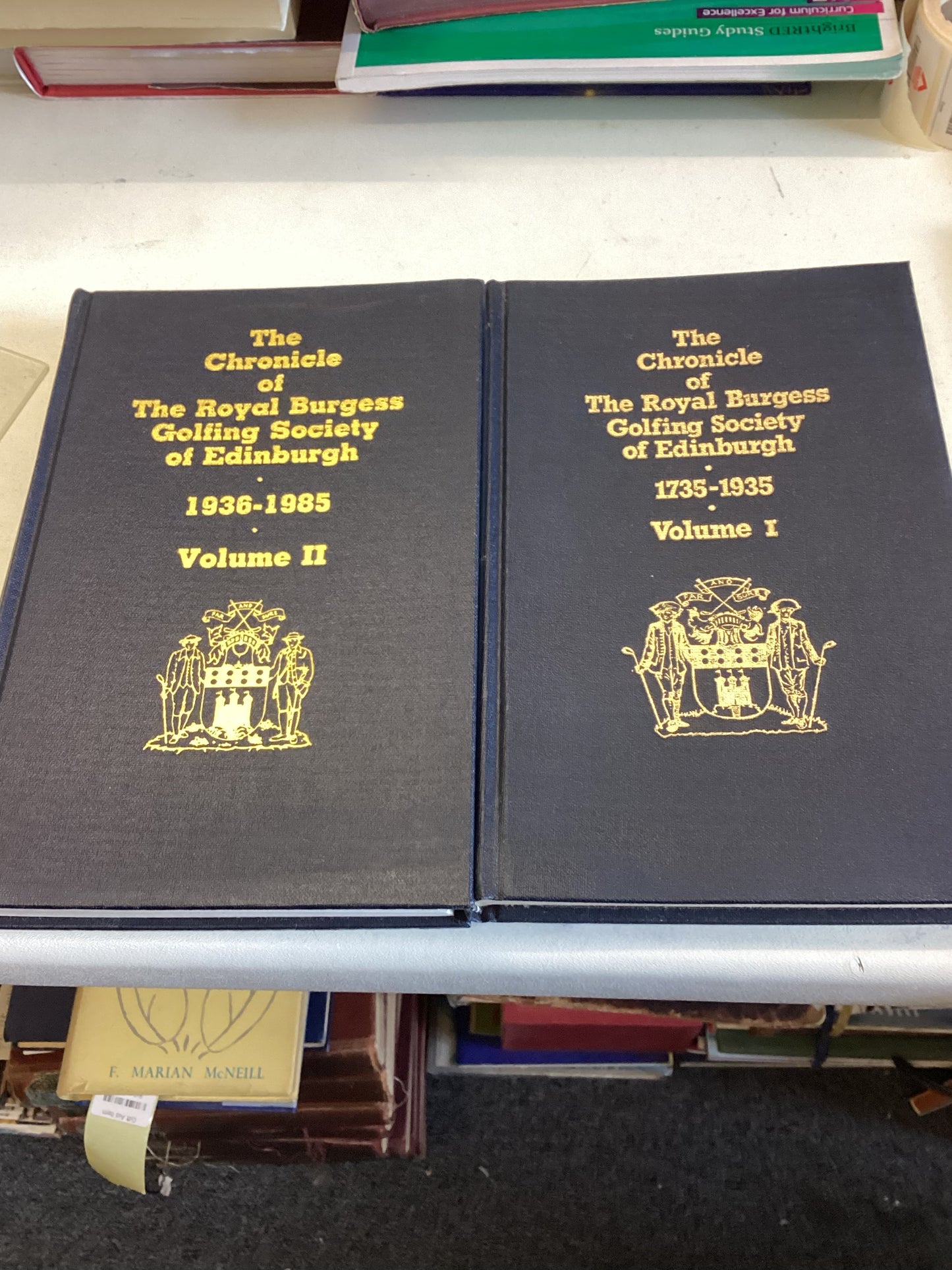 The Chronicle of The Royal Burgess Golfing Society of Edinburgh  Vol 1 1735 1935 Vol 2 1936 1985