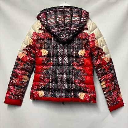 Pinko Red and White Floral Padded Down Jacket 10