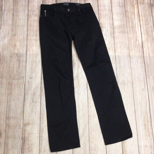 Armani Jeans J21 Regular Black 98% Cotton Trousers Size W32 L34