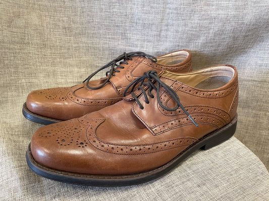 Henley Brown Leather Brogue Shoes UK 10