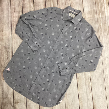 Pink Grey Circle Long Sleeve Shirt Size 42inch