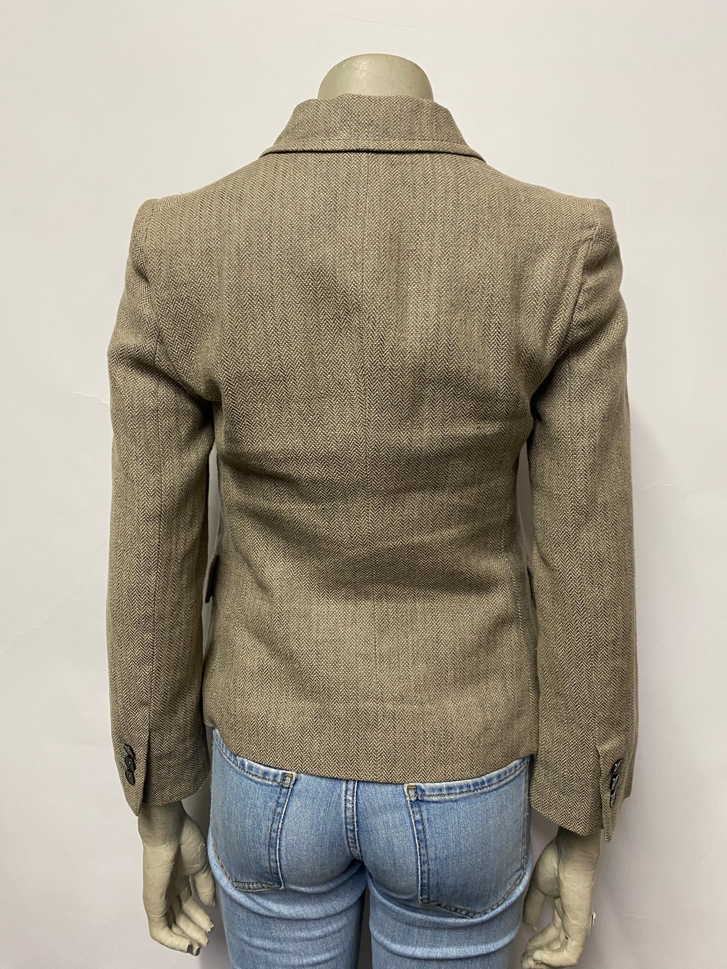 Marc by Marc Jacobs Taupe Linen Blend Blazer Extra Small