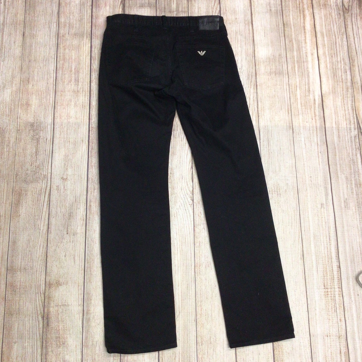 Armani Jeans J21 Regular Black 98% Cotton Trousers Size W32 L34