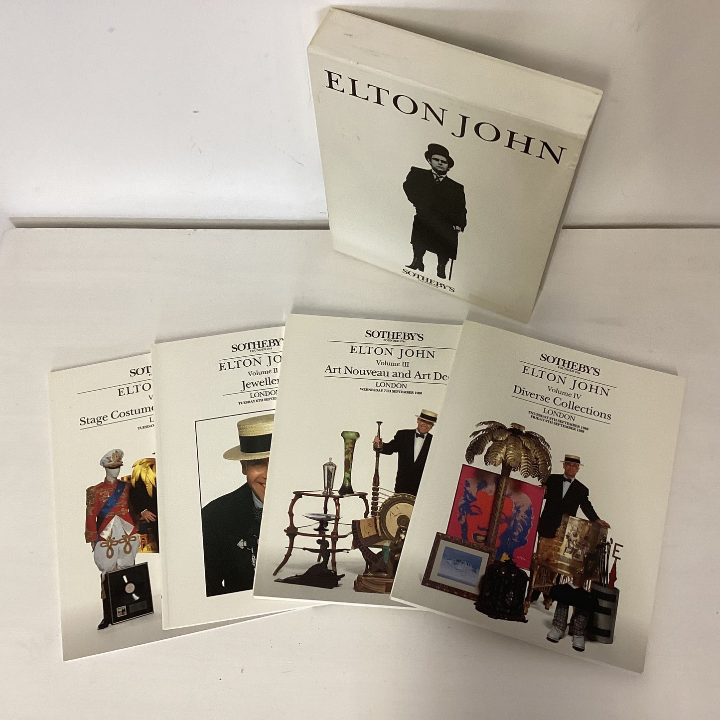 Elton John Sotheby's Auction Catalogues Vols. I-IV with Slipcase 1988