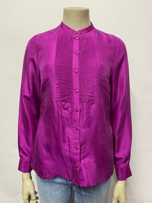 Monsoon Purple Silk Blouse 8