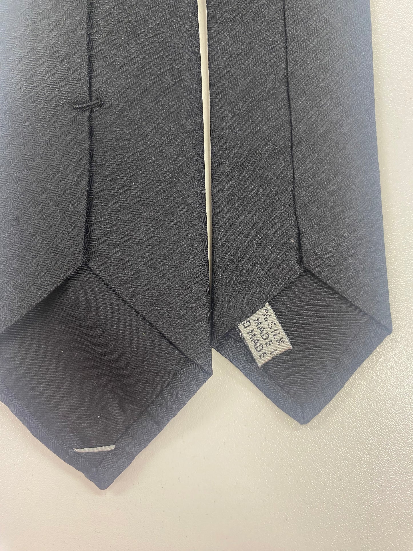 Christian Dior Black Silk Skinny Tie