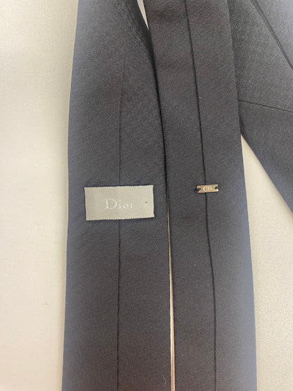 Christian Dior Black Silk Skinny Tie