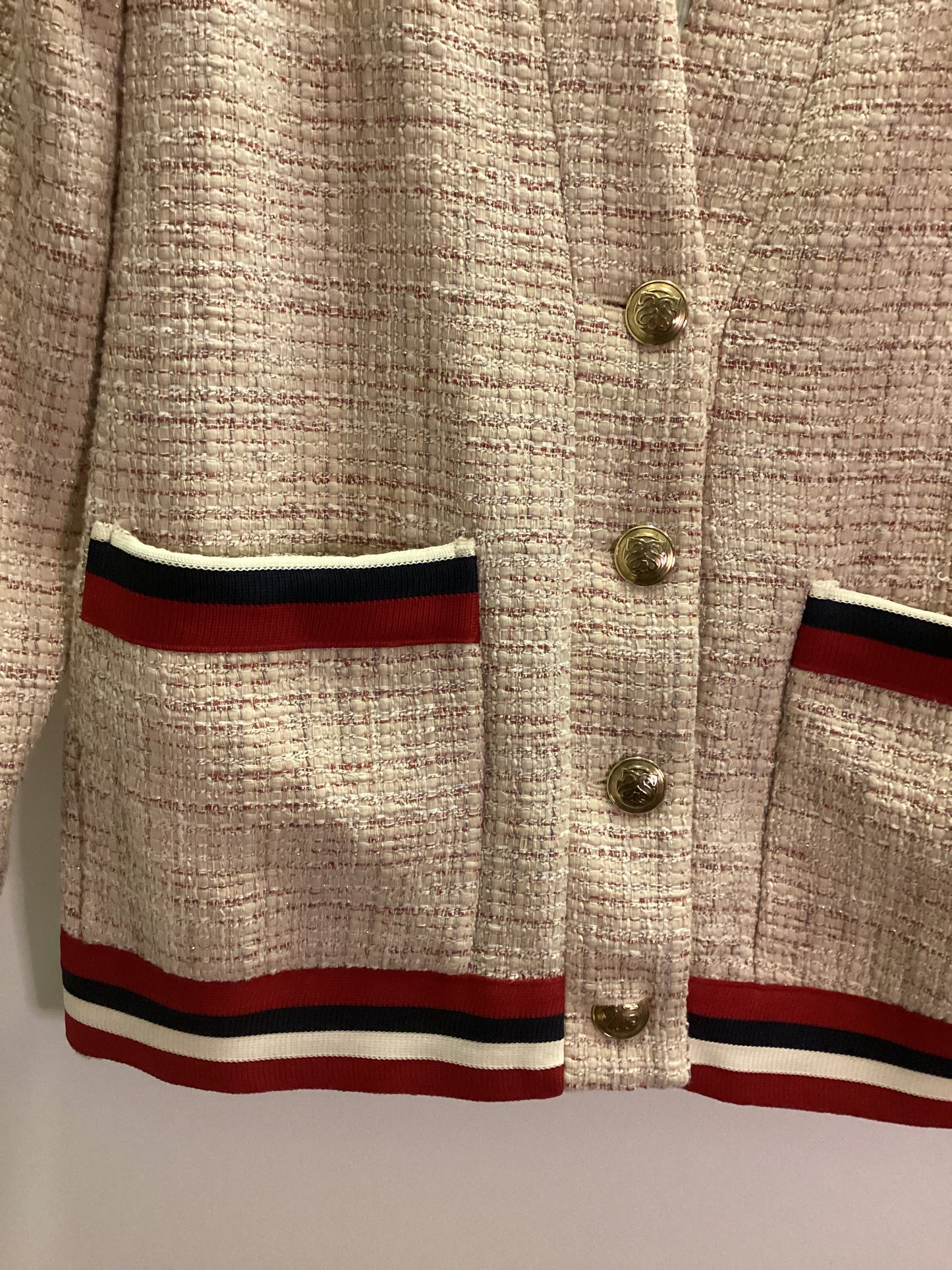 Sandro Paris Cream and Red Jacket Size 6