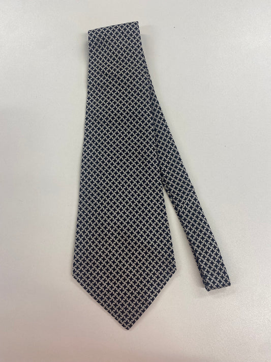 YSL Vintage Black and White Wide Tie