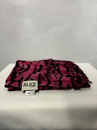 Alice by Temperley Pink Wool and Viscose Animal Print Scarf