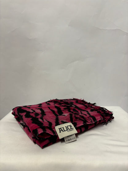 Alice by Temperley Pink Wool and Viscose Animal Print Scarf